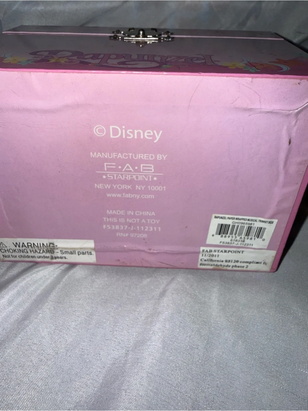 Rapunzel Kids' Decorative Jewelry Box – Pink- vintage- 2011
